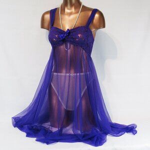 Vintage Sheer Nylon Nightgown 1X